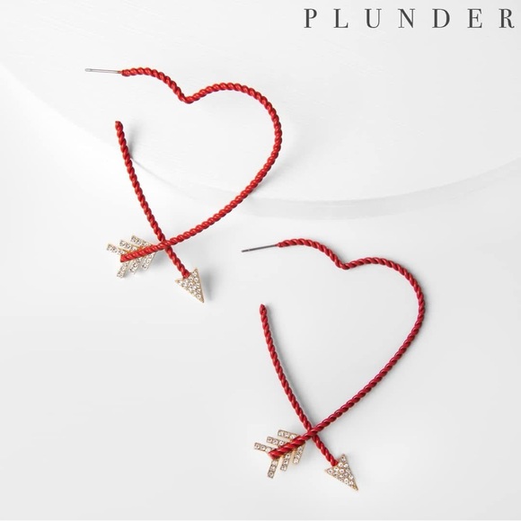 Plunder Jewelry - NEW Arrow Heart Earrings
